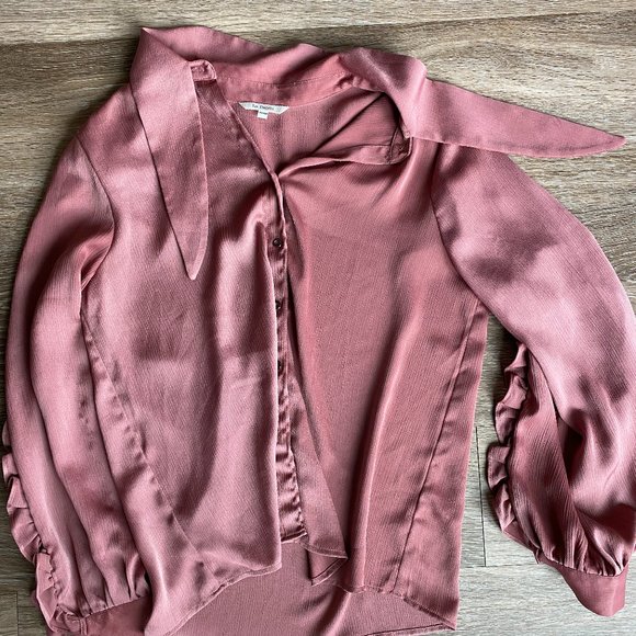 Blush Pink Long Sleeve Button Up - Picture 1 of 3